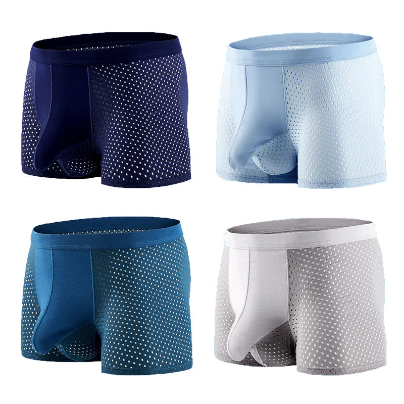 4 Pack Breathable Mesh Ball Pouch Underwear