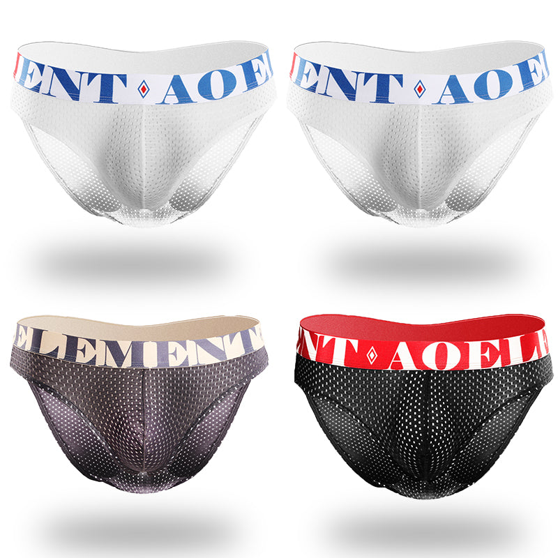 4 Pack Men's Cool Down U Convex Pouch Briefs