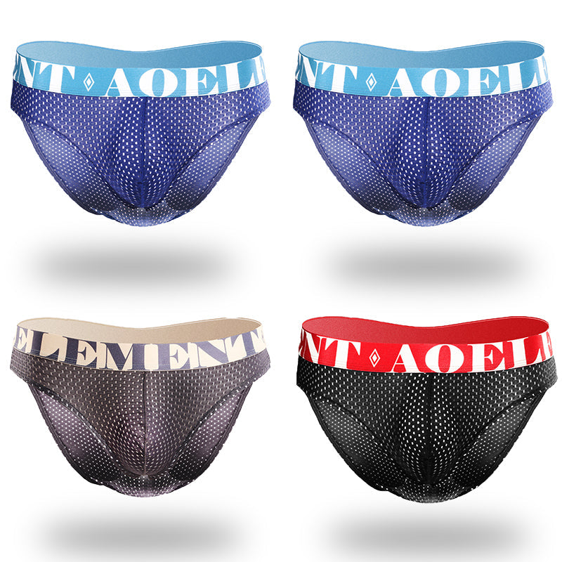 4 Pack Men's Cool Down U Convex Pouch Briefs