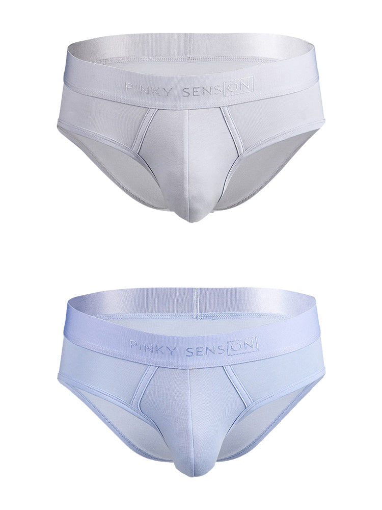 2 Pack Men's Lightweight Cotton Pouch Briefs