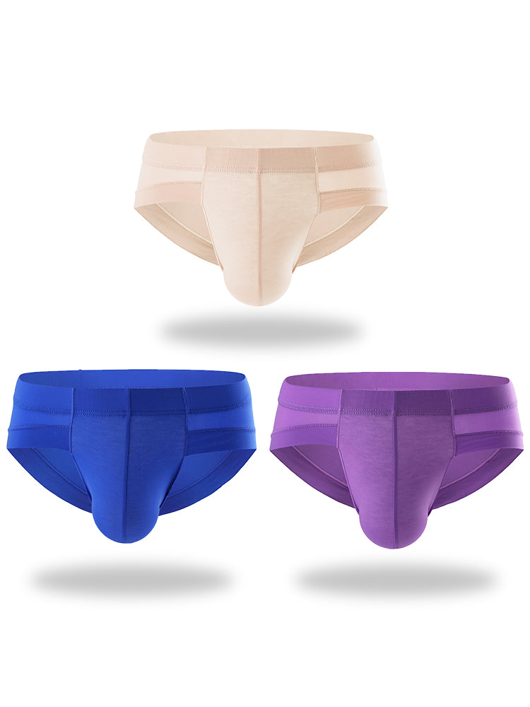 3 Pack Summer Men's Brief With Support Pouch
