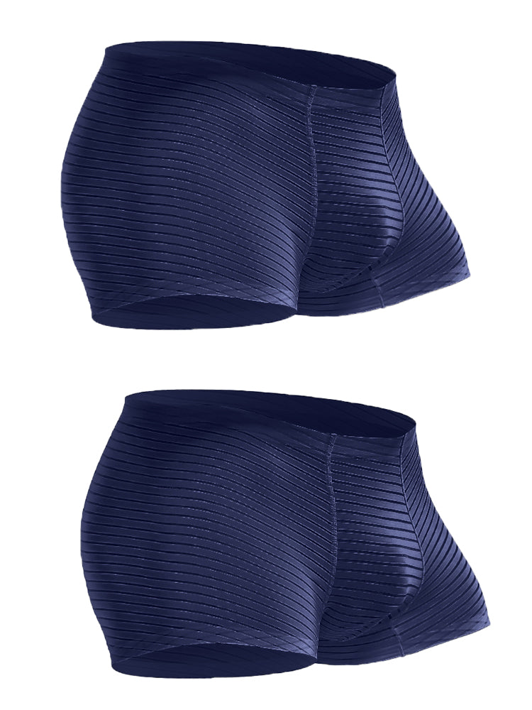 2 Pack Silk Striped Men's Super Thin Underwear