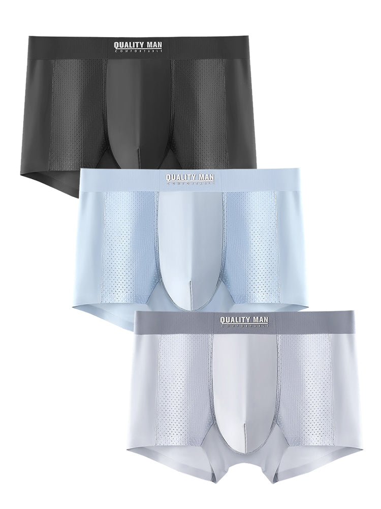 3 Pack Men's Lightweight And Breathable Trunks
