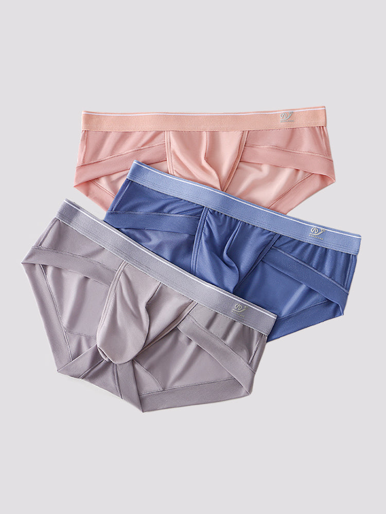 3 Pack Comfy U Convex Pouch Briefs For Men