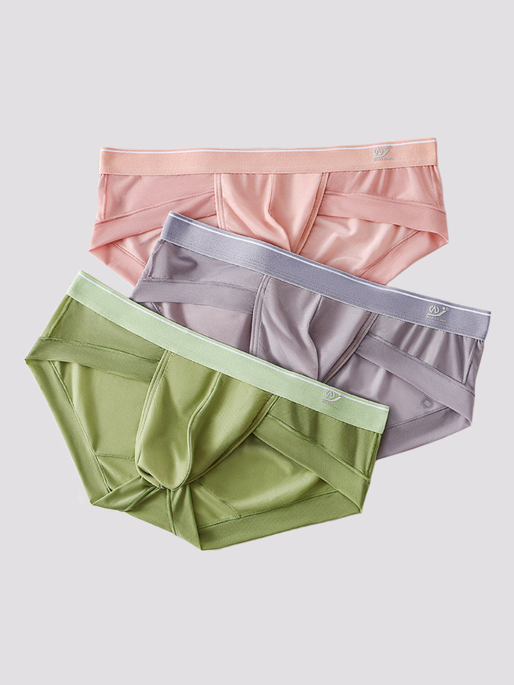 3 Pack Comfy U Convex Pouch Briefs For Men