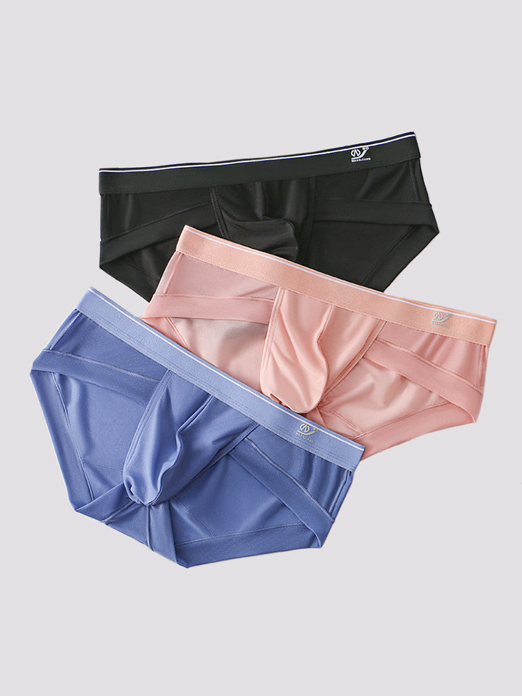 3 Pack Comfy U Convex Pouch Briefs For Men