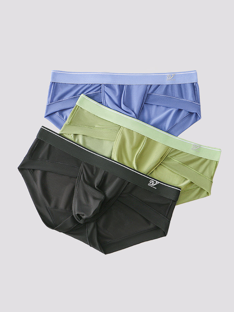 3 Pack Comfy U Convex Pouch Briefs For Men