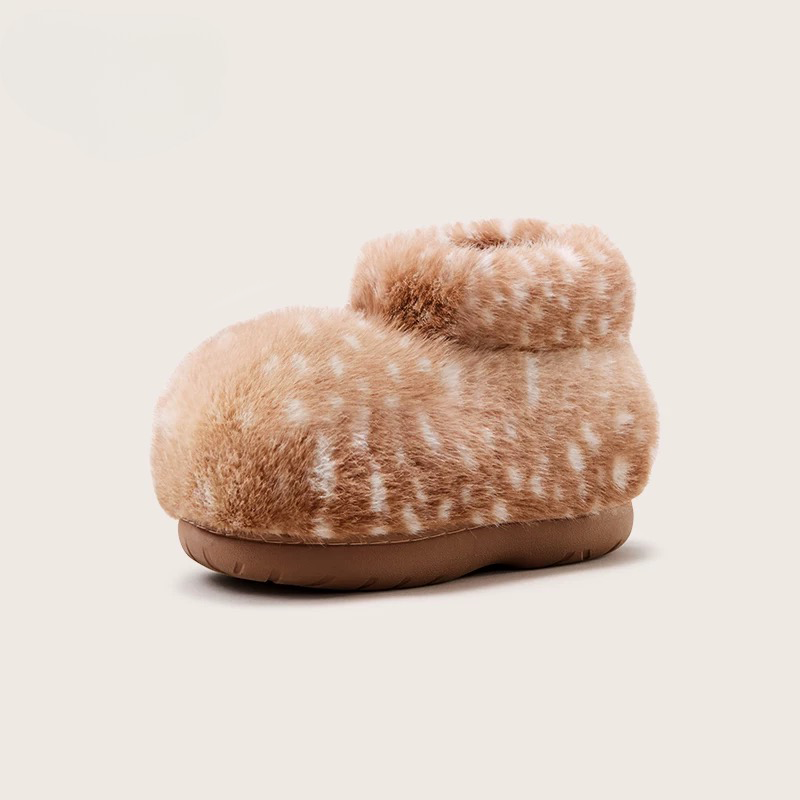 ほっこりふわふわ デカ猫足ルームブーツ - 極厚フリースでおくつろぎ冬支度