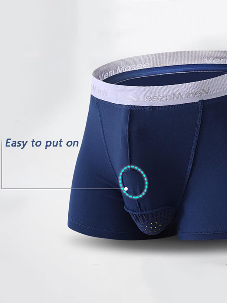 Men's Separate Ball Pouch Cotton Trunks