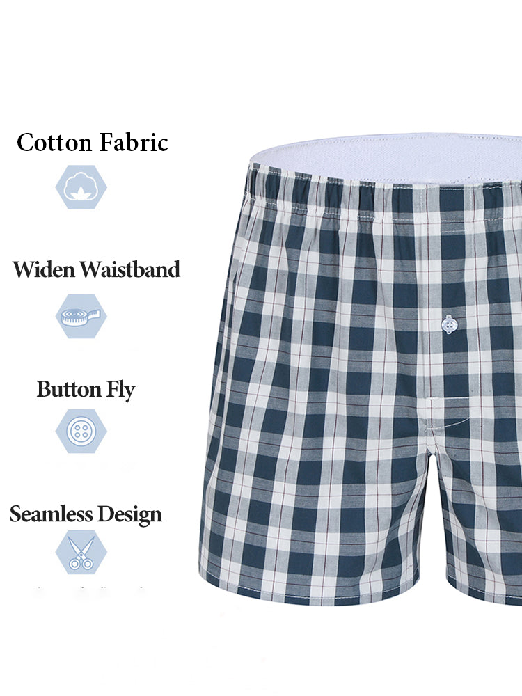 3 Pack Men's Cotton Loose Boxers