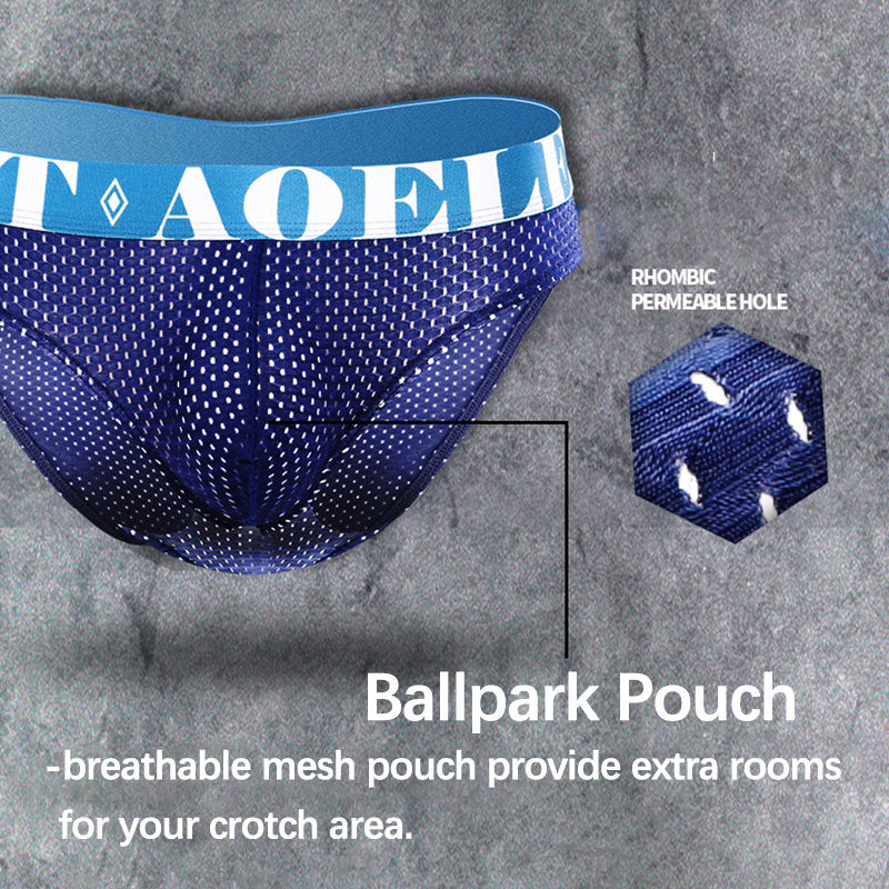 4 Pack Men's Cool Down U Convex Pouch Briefs