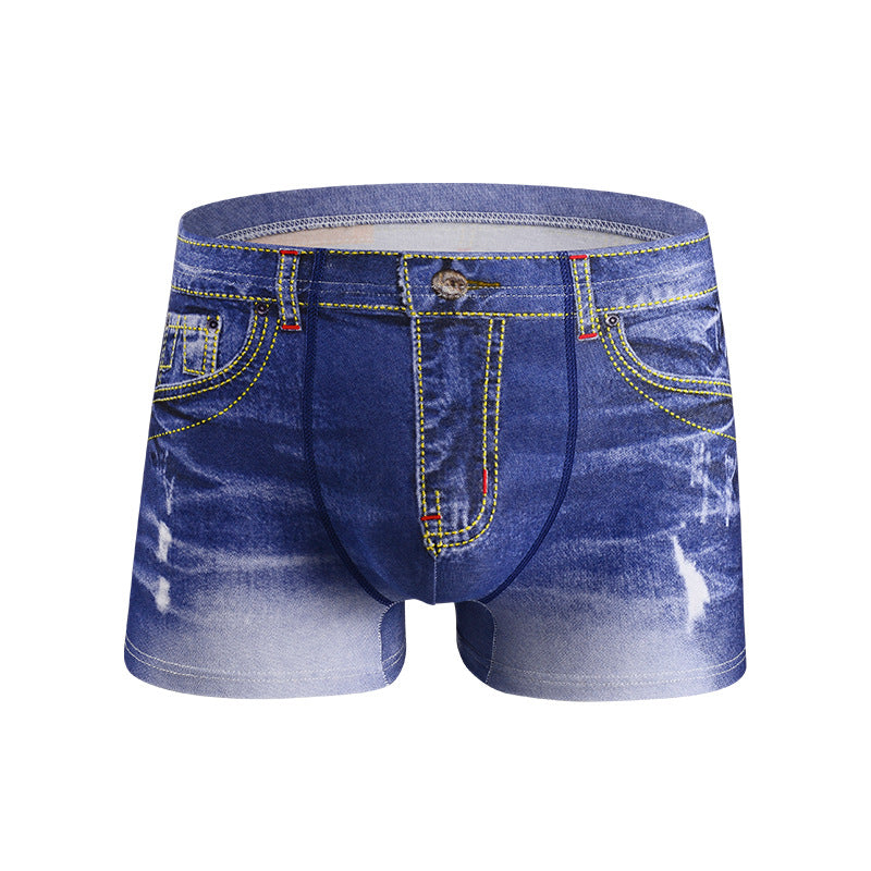Men's Creative Denim Look Underpants