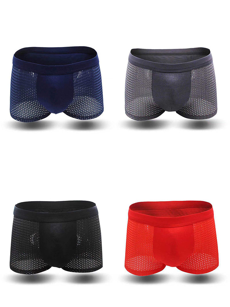 4 Pack Breathable Mesh Fabric Men's Underwear