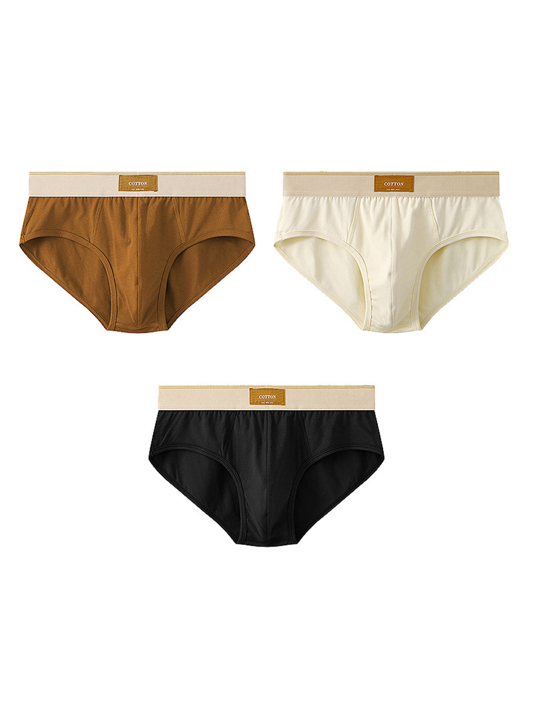 3 Pack Men' Breathable Stretch-Cotton Briefs