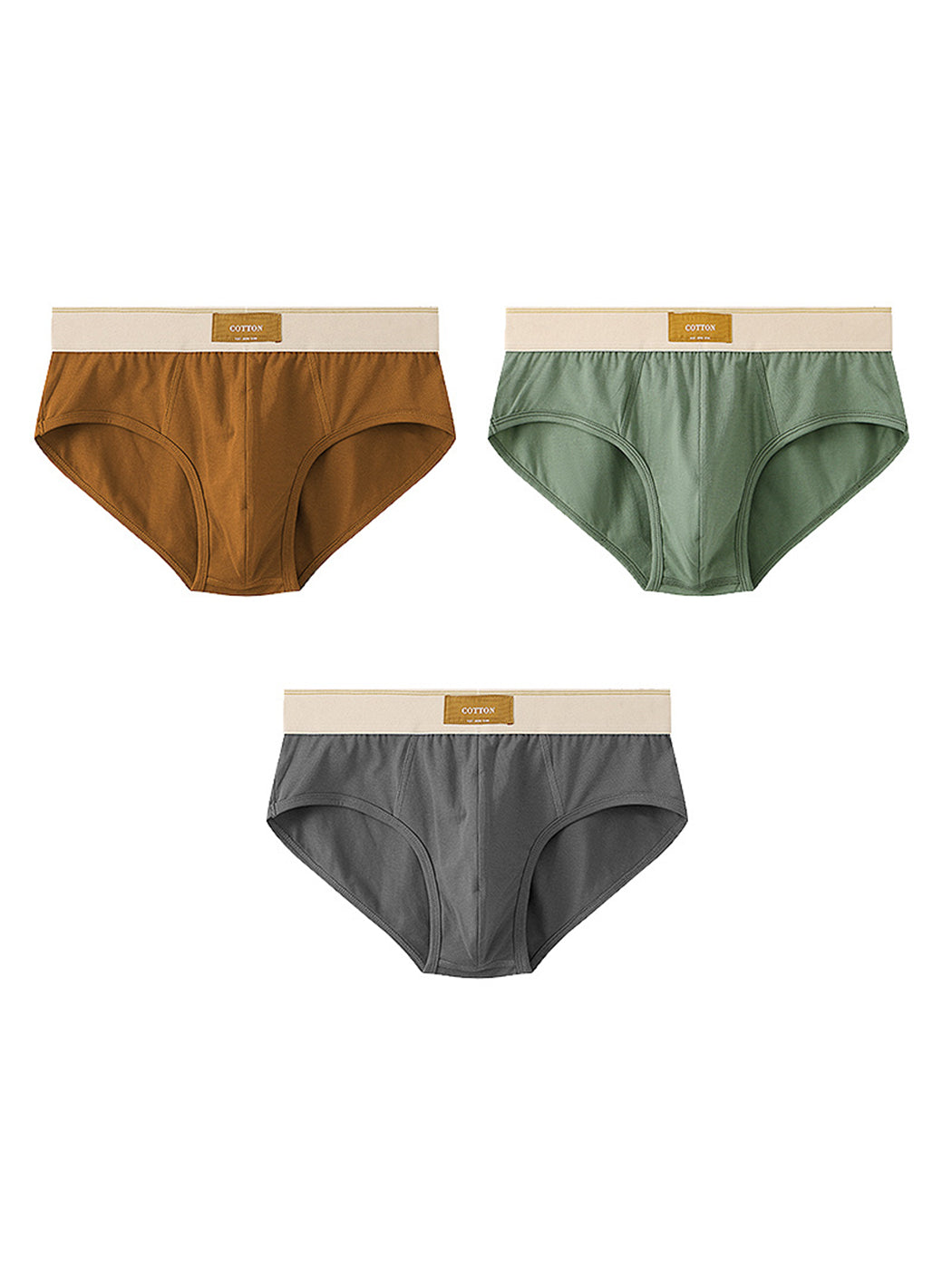 3 Pack Men' Breathable Stretch-Cotton Briefs