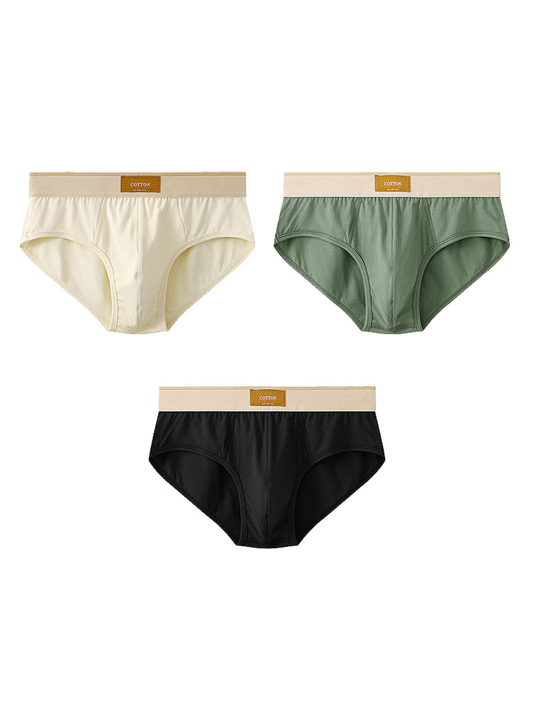 3 Pack Men' Breathable Stretch-Cotton Briefs