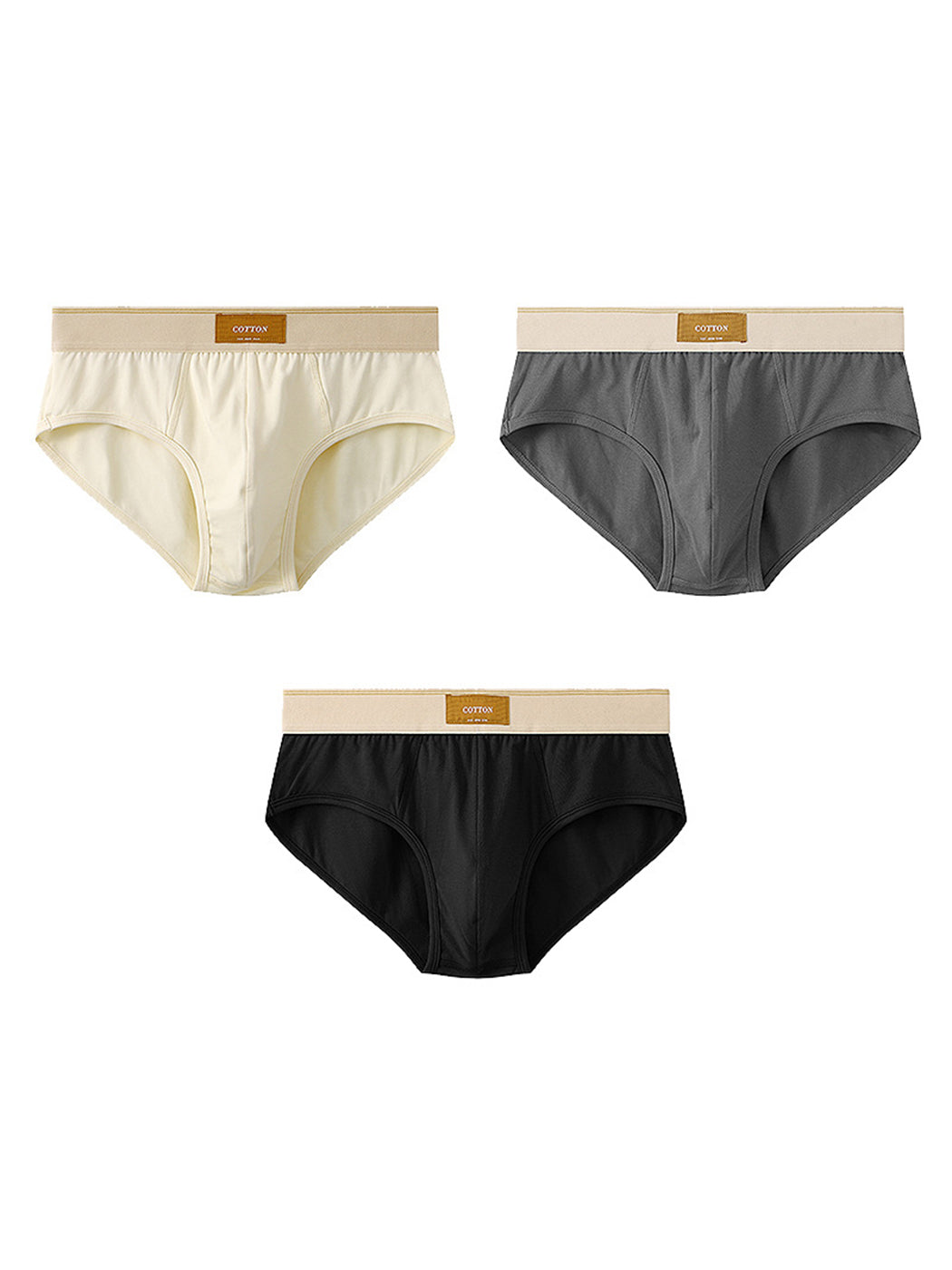 3 Pack Men' Breathable Stretch-Cotton Briefs