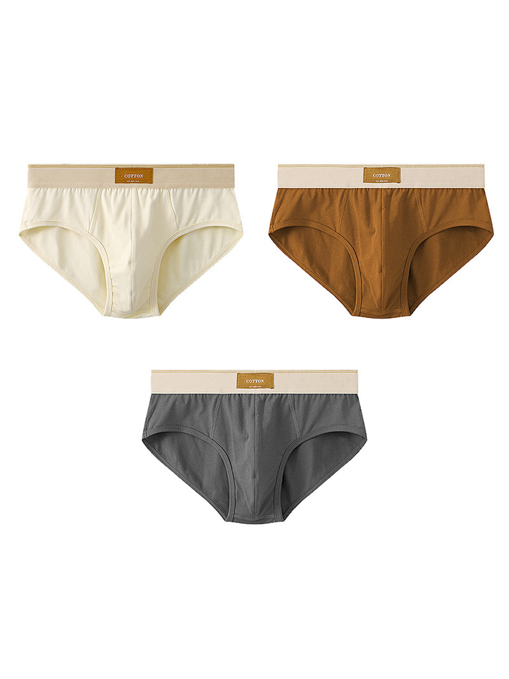 3 Pack Men' Breathable Stretch-Cotton Briefs