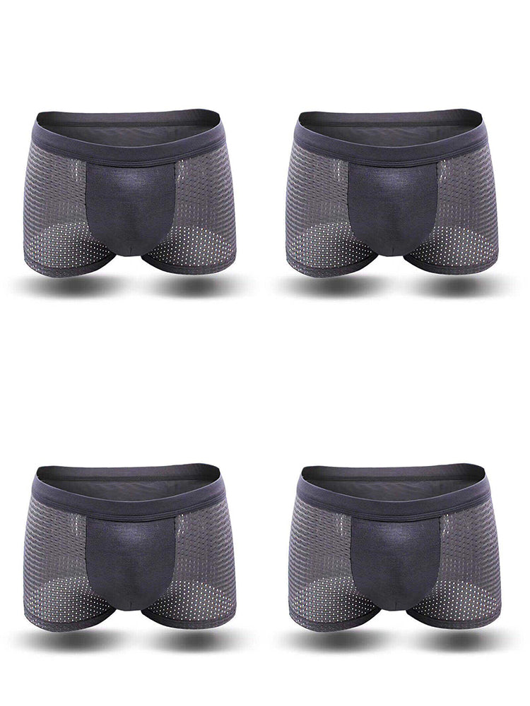4 Pack Breathable Mesh Fabric Men's Underwear