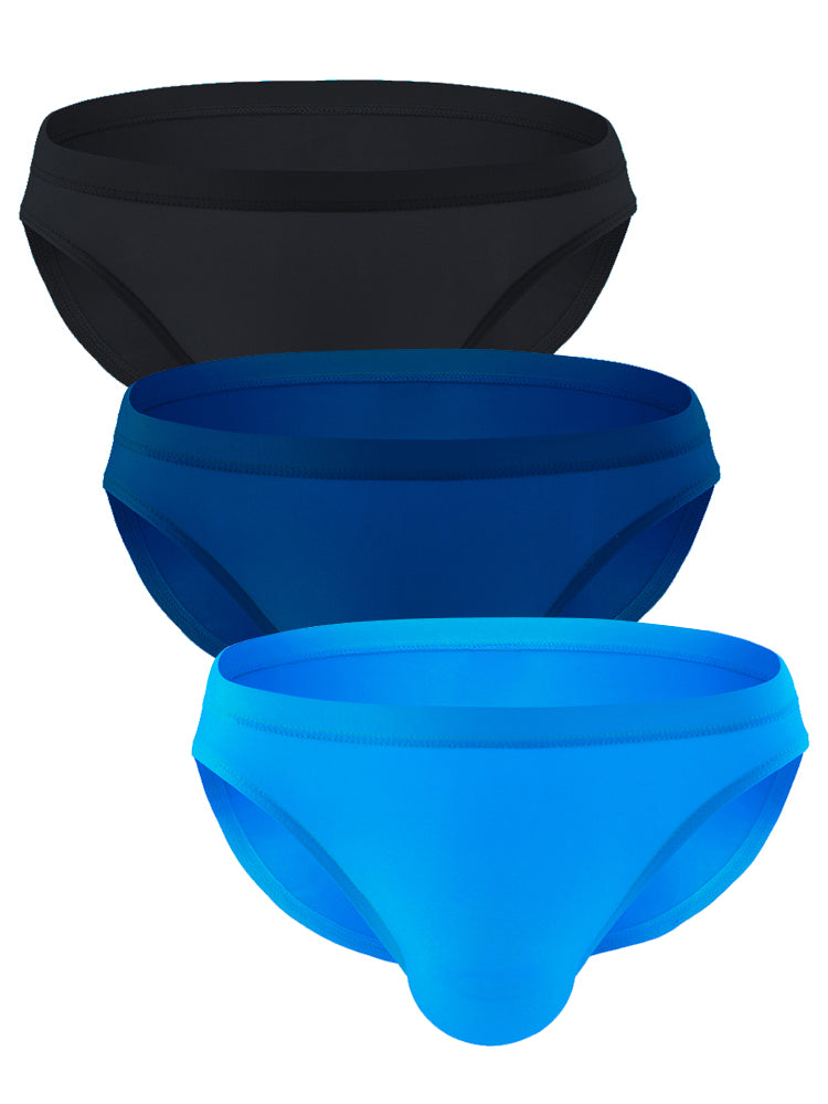 3 Pack Translucent U Convex Pouch Bikini For Men