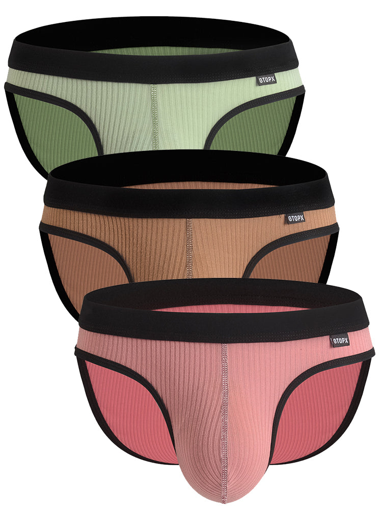 3 Pack Low Rise Soft Briefs With Support Pouch