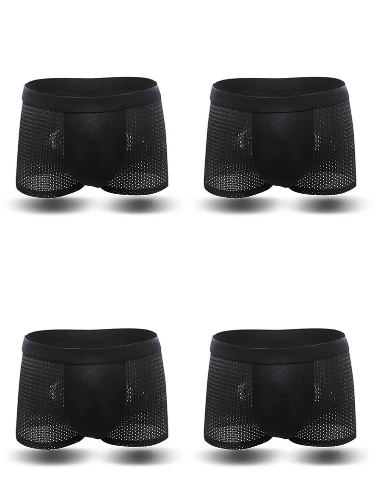 4 Pack Breathable Mesh Fabric Men's Underwear