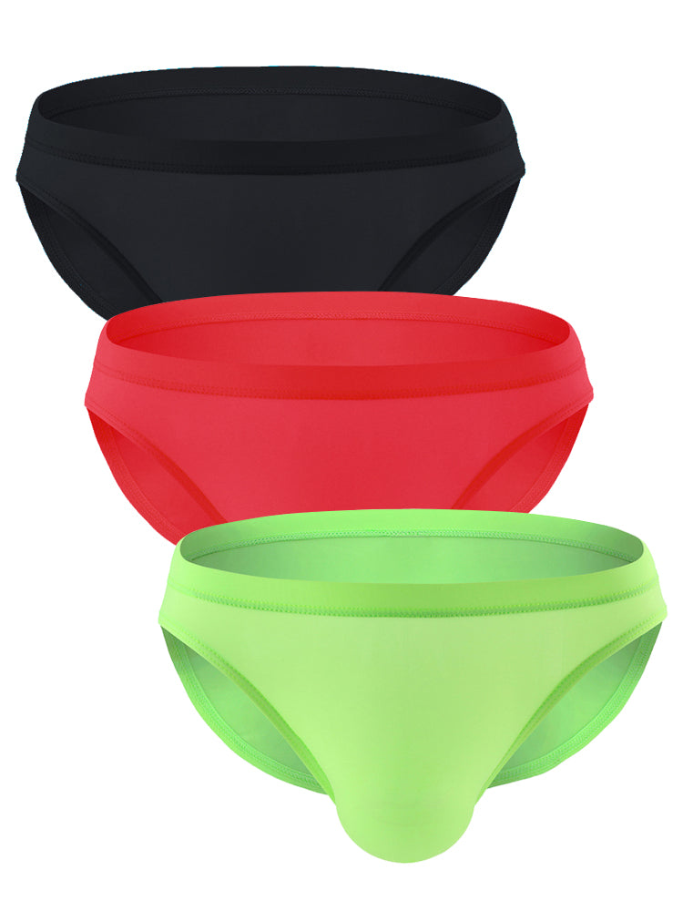3 Pack Translucent U Convex Pouch Bikini For Men