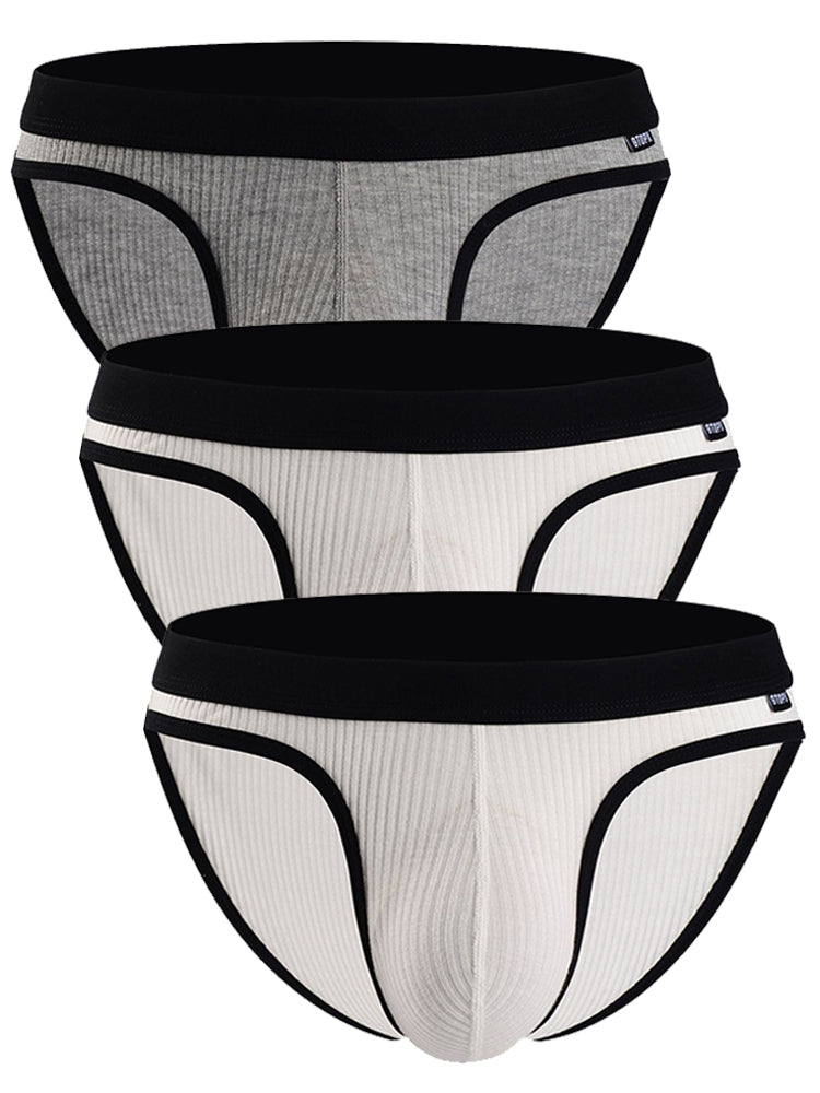 3 Pack Low Rise Soft Briefs With Support Pouch