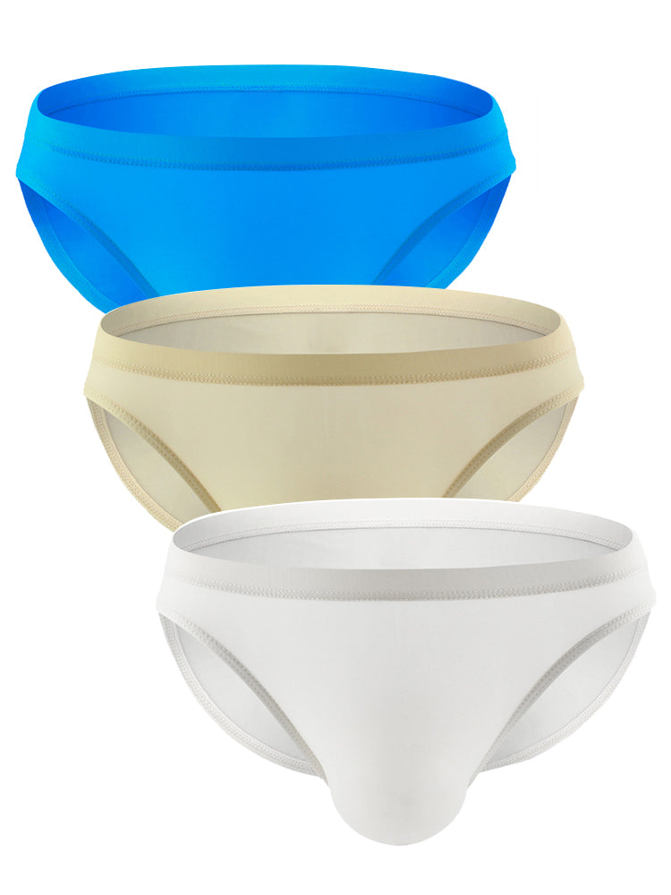 3 Pack Translucent U Convex Pouch Bikini For Men