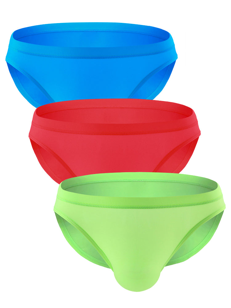3 Pack Translucent U Convex Pouch Bikini For Men