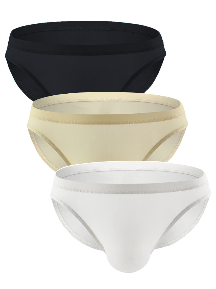 3 Pack Translucent U Convex Pouch Bikini For Men