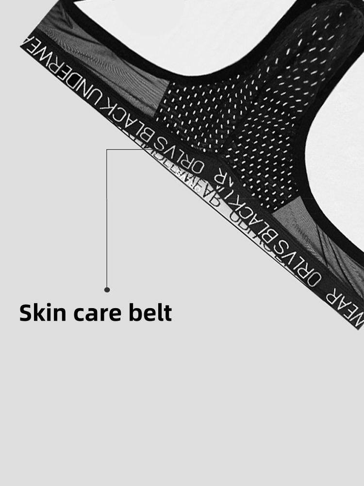 2-Pack Breathable Low Waist U-Convex Semi-Transparent Men's Briefs