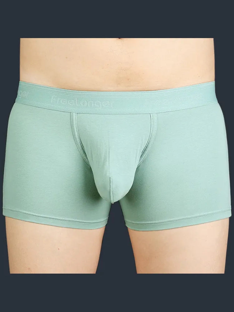 FreeLonger Men's Microfibre Cotton Big Pouch Trunks