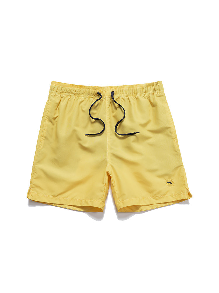 Men's Striped Print Drawstring Board Shorts