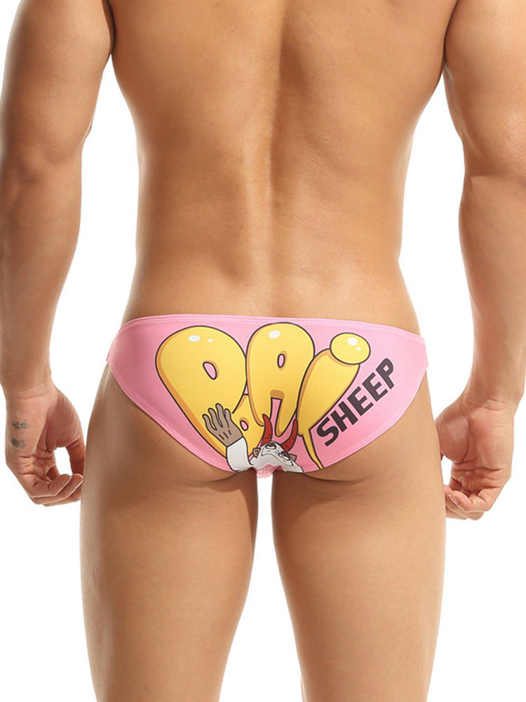 Men's Cartoon Low-Rise Briefs