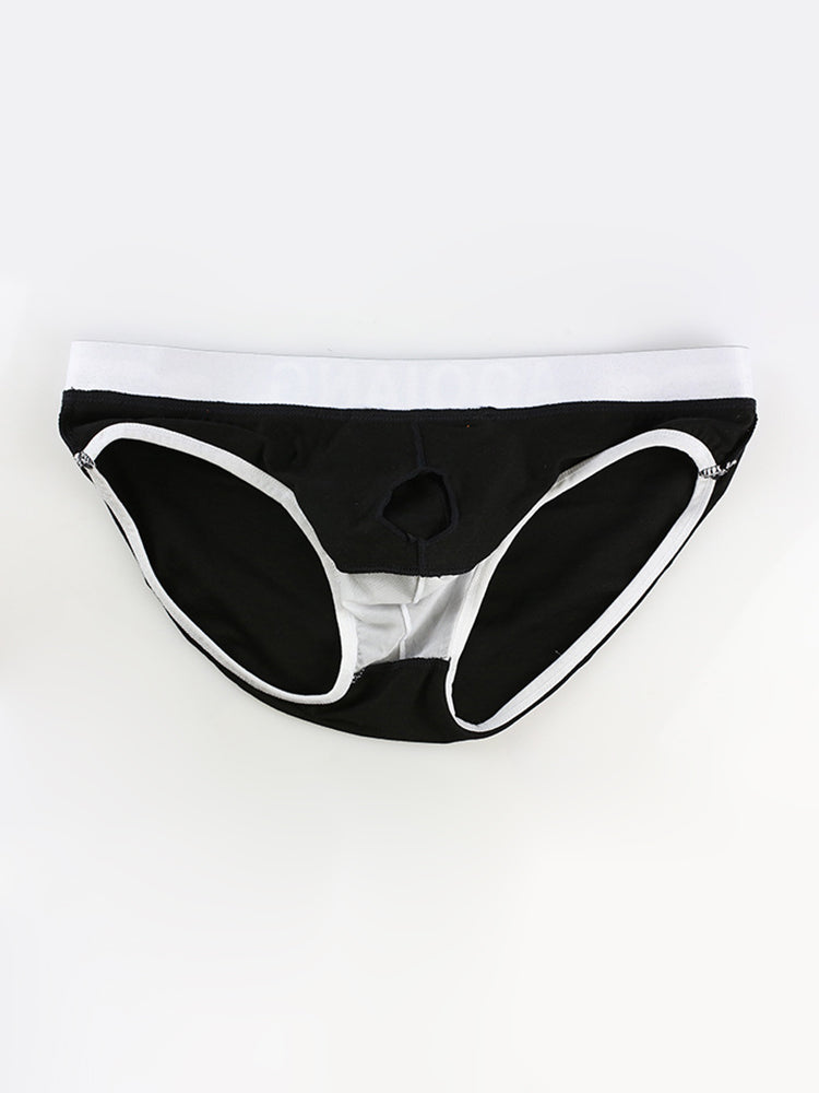 Men's Breathable Cotton Pouch Briefs with Fly