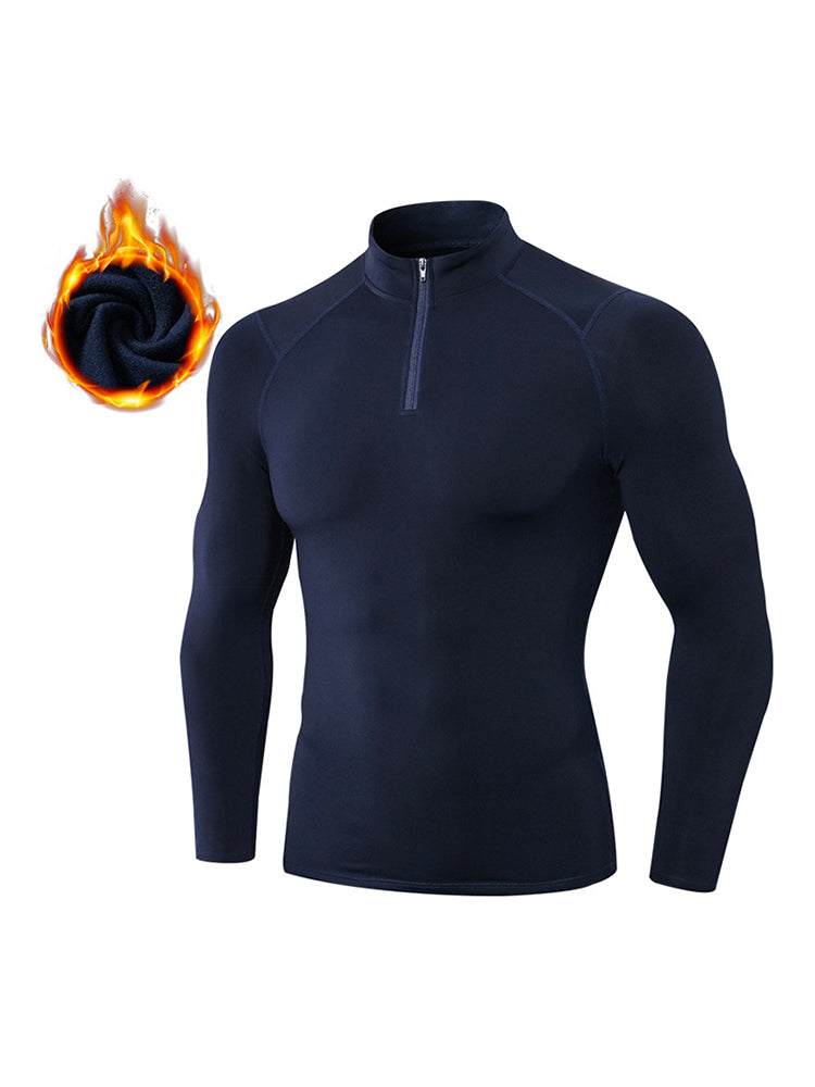 High Stretch Tight Sports Collar Long Sleeves for Men