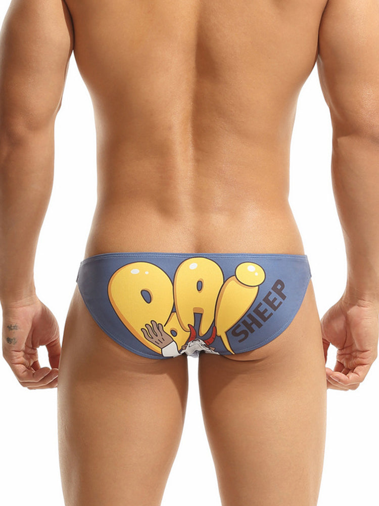 Men's Cartoon Low-Rise Briefs