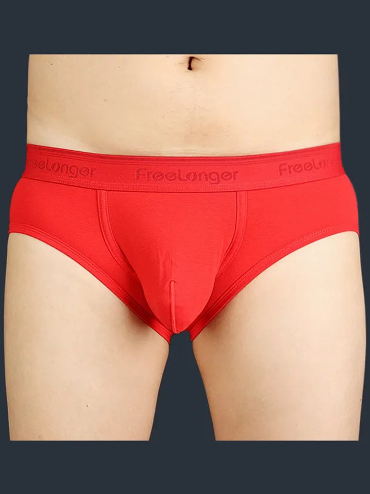 FreeLonger Men's Microfibre Cotton Big Pouch Trunks