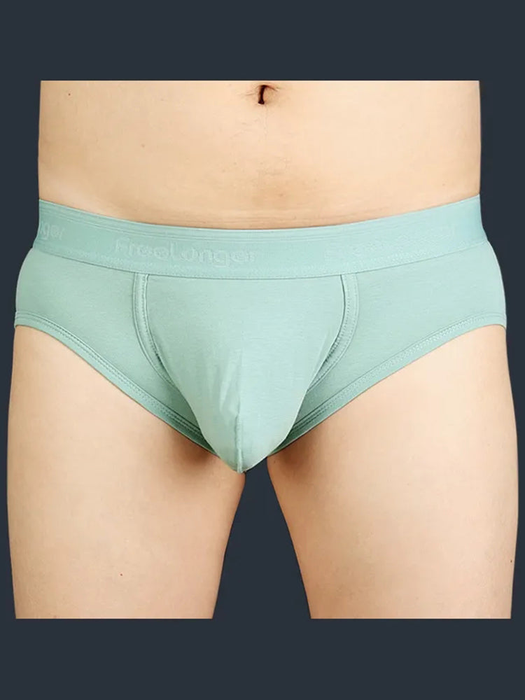 FreeLonger Men's Microfibre Cotton Big Pouch Trunks