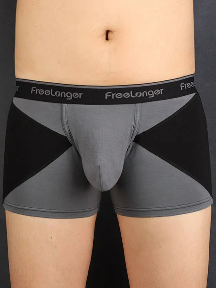 FreeLonger Men's U convex Separate Support Pouch Trunks