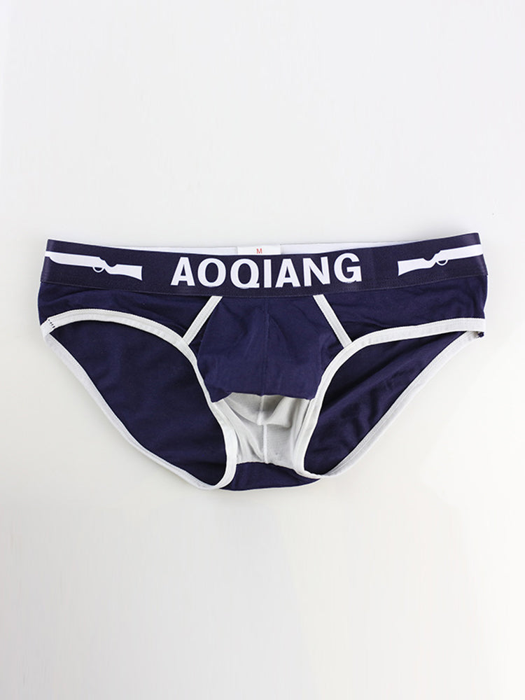 Men's Breathable Cotton Pouch Briefs with Fly