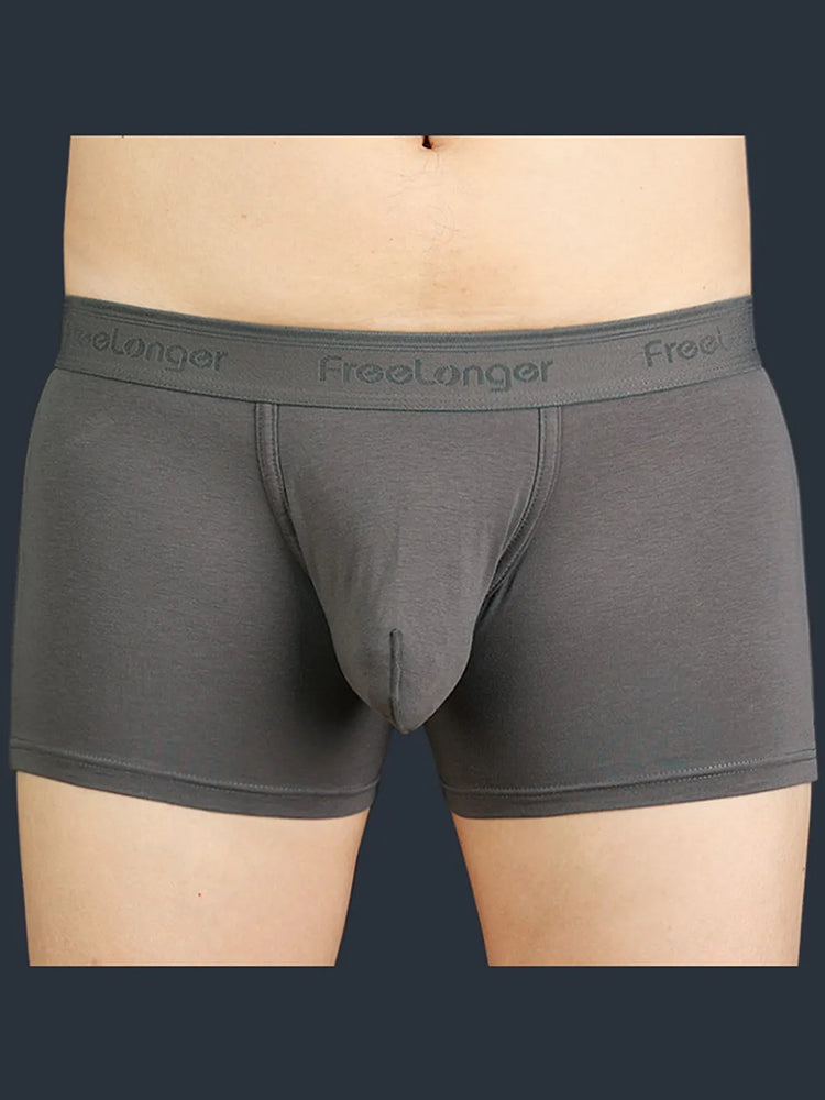 FreeLonger Men's Microfibre Cotton Big Pouch Trunks