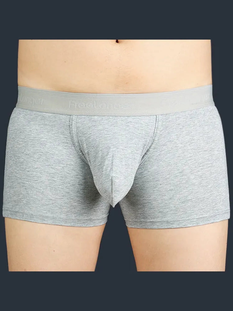 FreeLonger Men's Microfibre Cotton Big Pouch Trunks