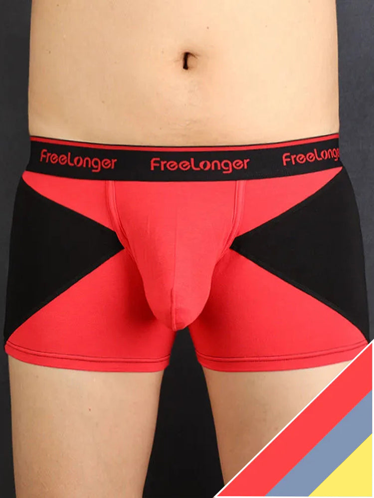 FreeLonger Men's U convex Separate Support Pouch Trunks