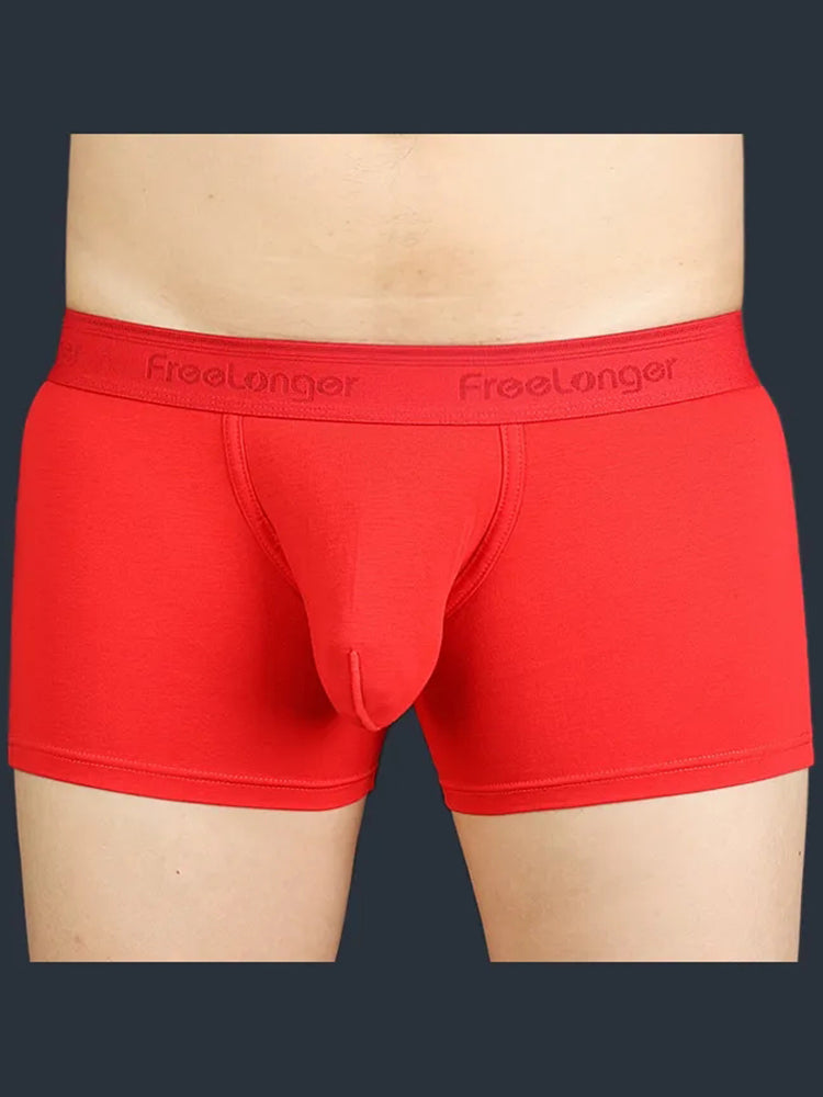 FreeLonger Men's Microfibre Cotton Big Pouch Trunks