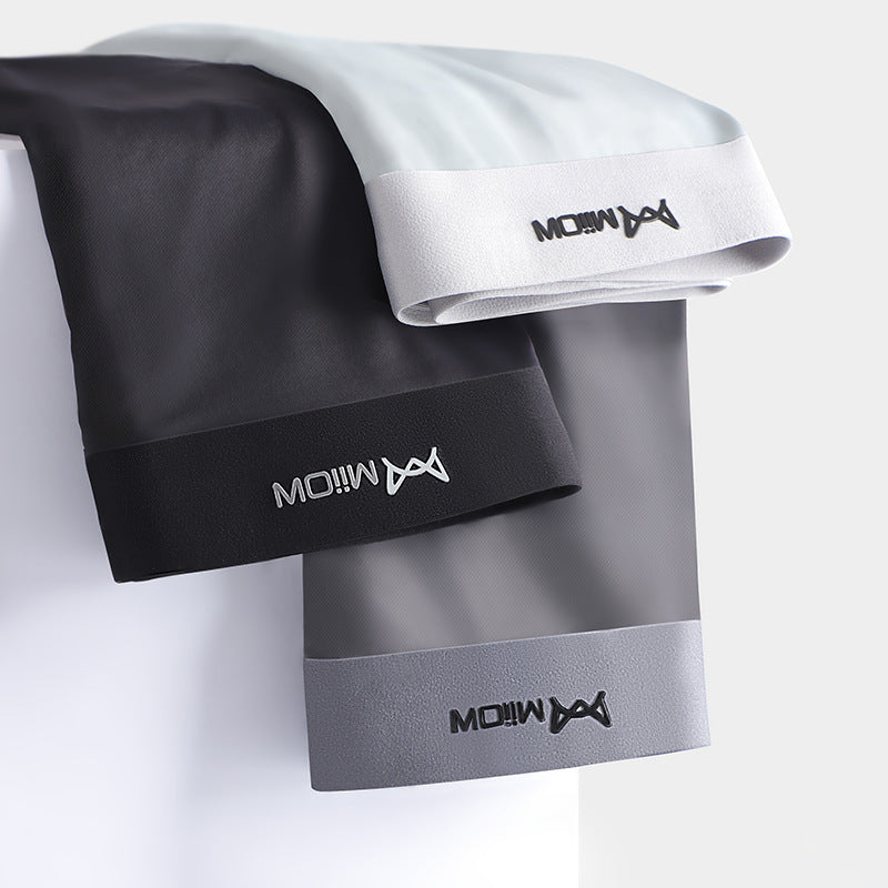 3 Pcs Ultra-thin Solid Men's Trunk Sets