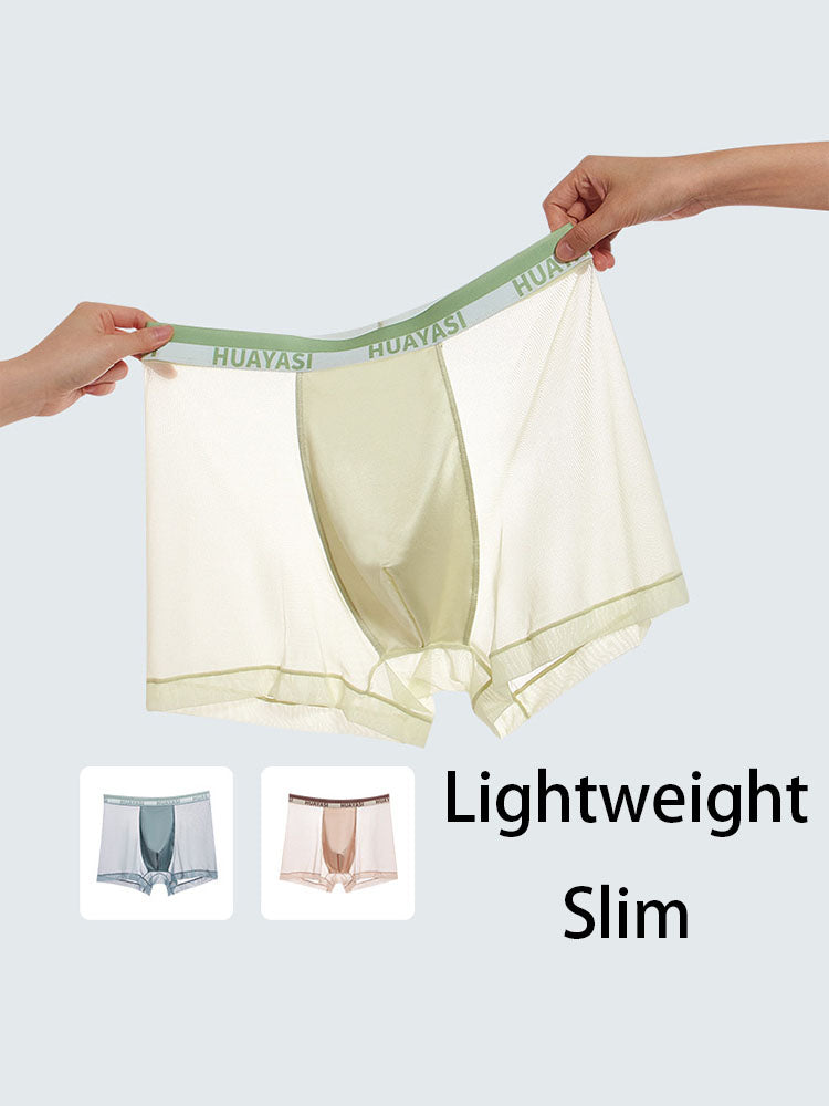 3 Pack Men's Ice Silk Seamless Breathable Quick-Drying Trunks