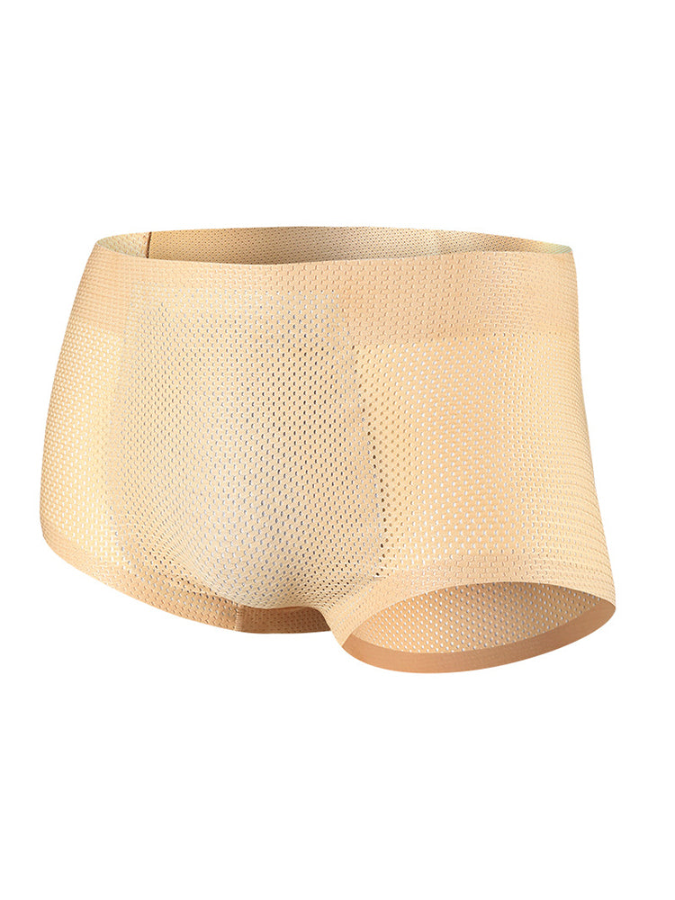 ヒップリフトメッシュ通気性シームレストランクス