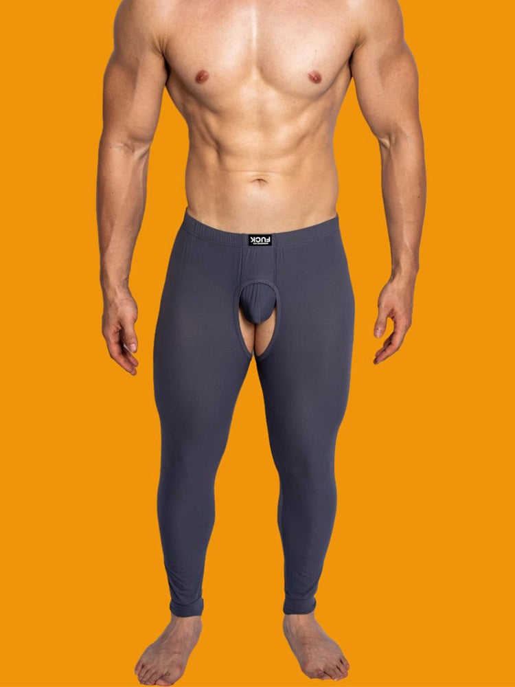 Men's Low-Rise Split Hollow Base Layer Breathable Tights